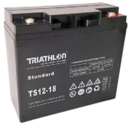 Lead-battery, 12 V, 18 Ah, 181 x 77 x 165 mm, screw connection, TS12-18