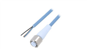 Złącze Okrągłe M12 Żeńskie Proste Z Wolnym Końcem Przewodów 4Pin...