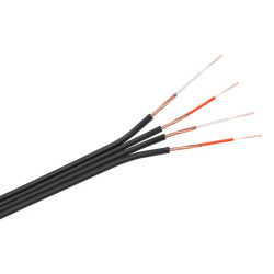 Przewód ekranowany 4xRCA płaski