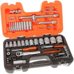 Bahco S560 Socket Set of 56 Metric 1/4 &amp; 1/2in Drive