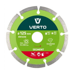 VERTO Tarcza diamentowa 125 x 22.2mm segm. 61H3S5