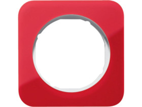 BERKER R.1 Ramka 1 pojedyncza akryl czerwony przezroczysty/biały 10112349 HAGER