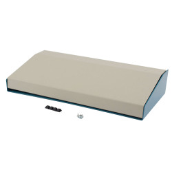 Hammond 1456RH3WHBU Sloped Enclosure 217x432x81mm Aluminium Blue/Beige