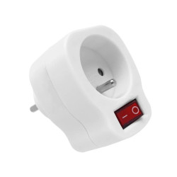 Rozgałęźnik wtyczkowy z wyłącznikiem 1-gniazdo z/u RC-10W