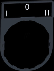 ZBY2186 Legend holder 30x40 mm, for Ø 22-mm devices, with I-O-II sign