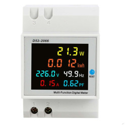 Watomierz elektroniczny licznik energii kolorowy wyświetlacz DIN 100A 300V