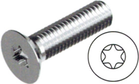 Countersunk head screw, TX, M5, Ø 9.2 mm, 16 mm, stainless steel, DIN 965, 0965I05162