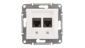 Sedna Gniazdo Komputerowe Podwójne Rj45 Kat.5E Utp Białe Sdn4400121