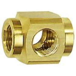 Cross distributor, L 30 mm, brass, for compressed air/pneumatics, 112593