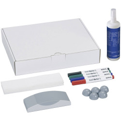 Maul 6386099 Whiteboard accessory set 4 markers eraser cleaner 5 magnets
