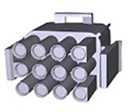 Obudowa złącza 12-pinowe 3-rzędowe raster: 6.35mm TE Connectivity Męski Universal MATE-N-LOK Universal MATE-N-LOK,