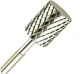 Knurled head screw, M2.5, Ø 8.2 mm, 14 mm, steel, 001.89.253