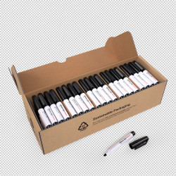 Show-Me EMWM100 Show-me Basics Mini whiteboard Pens Black - Box 100