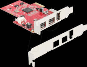 90738 PCIe-Karte 3 Port 1394b 1394a Firewire