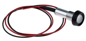 Lampka kontrolna do montażu panelowego 3.6V, zielona 8mm LED Czarny Wyprowadzenia Oxley