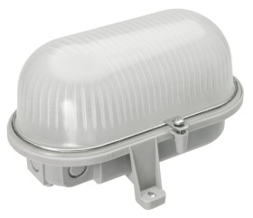 Oprawa kanałowa OVAL-7063T/OB, E27, 75W, biała-polipropylen, klosz matowy-poliwęglan, IP44, IK10 A1220-MP