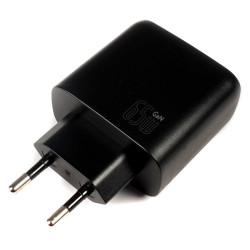 Szybka ładowarka zasilacz GaN USB-A USB-C PD 65W