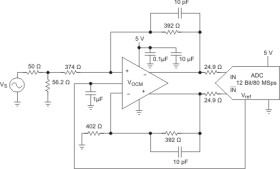 High-Speed Fully Differential Amplifier, +/-5 V
