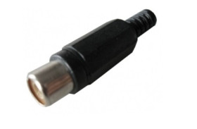 Gniazdo RCA na kabel czarne