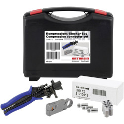 Kathrein 21410008 Crimp Connector Set Includes 100 F Plugs &amp; Crimper