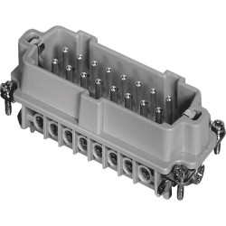 Amphenol C146 10A016 002 1 mate&#xAE; E Male Insert 16&#x2B;E Pin Size E16 Screw Lock