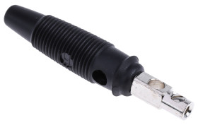 Adapter z wtykiem bananowym Męski Śruba typ Wtyk bananowy Czarny 16A Hirschmann Test & Measurement rozmiar 4 mm