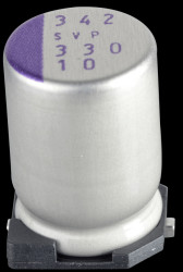 10SVP330M SMD-polymer aluminium, low ESR, 330 µ, 10 V