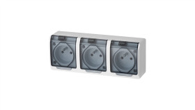 Hermes Gniazdo Hermetyczne Potrójne Natynkowe Z Uziemieniem Z Klapką Dymną...