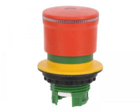 Miniaturowy przycisk bezpieczeństwa 30mm do otworu 22mm pierścień podświetlany odblokowanie przez pociągnięcie M22-PVL30