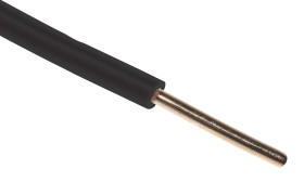 Przewód montażowy 1,5 mm² Czarny RS PRO PVC 15 AWG 600 V dł. 100m 1/1,38 mm +70°C BS 6231