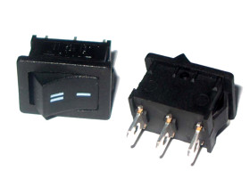 Przełącznik klawiszowy 2 pozycje 3 pin wąski on-off czarny MRS-102