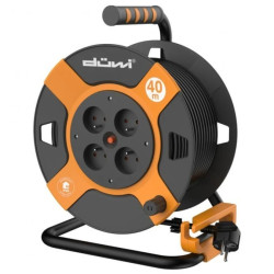 Przedłużacz bębnowy 4-gniazdowy H05VV-F 3G1.5, 40m pomarańczowo-czarny / 24623