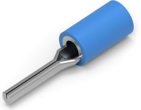 Insulated crimp wire pins, 1.0-2.5 mm², AWG 17 to 13, 1.78 mm, blue, 165171