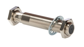 Czujnik zbliżeniowy M12 Indukcyjny 4 mm Omron Częściowo wpuszczany 10→ 30 V DC długość 69.1mm Gwintowany