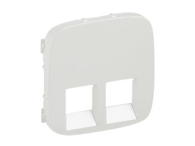 VALENA ALLURE Plakietka kremowa gniazda podwójne 2xRJ11 lub 2xRJ45 lub RJ11/RJ45 755429 LEGRAND