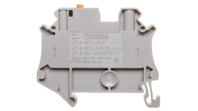 Złączka Szynowa Z Odłącznikiem Nożowym 2-Przewodowa 0,14-6Mm2 Szara Ut 4-Mt...