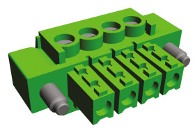 Złącze PCB 4 -pinowe raster 3.81mm Montaż na panelu TE Connectivity