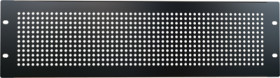 Blind plate, perforated, steel, (W x H x D) 483 x 133 x 13 mm, 3 U, black, PPFS19005BK2