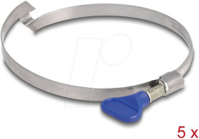 19621 Hose clamps with butterfly, 80 - 100 mm, 5 pieces, 400 stainless