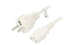 Sn316-3/07/1.5Wh Kabel Cee 7/7 (E/F) Wtyk, Iec C13 Żeński Pvc 1,5M Biały 10A