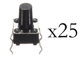 Opencircuit Tactile button 6x6x9mm - 25 pieces