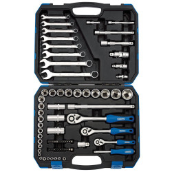 Draper 16364 1/4&quot;, 3/8&quot; and 1/2&quot; Sq. Dr. Metric Tool Kit (75 Piece)