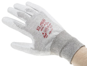 Rękawice antystatyczne rozmiar: 9, Duże materiał: Nylon zerwanie: 3 ścieranie: 4 zastosowanie: Anti-Static