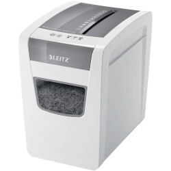 Leitz 80010000 IQ Slim Home Office P4 Shredder 10 Sheet Cross-Cut 23L Bin White