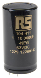 Kondensator 10000μF 63V dc Montaż na płytce drukowanej KEMET 40 x 75mm