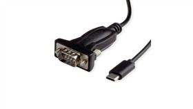Value Kabel Konwertera Usb - Serial, Typ C - Rs232, Czarny, 1,8 M