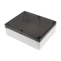 Hammond 1554Y2GYSL Watertight PC Enclosure, Smoked Lid 300 x 240 x 95, Grey