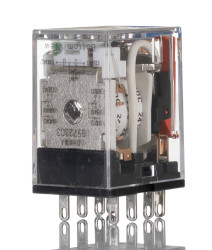 Przekaźnik mocy 24V dc DPDT Omron 10 A 900mW, Wciskane 662 Ω Wciskane