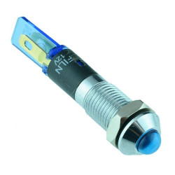 Blue LED 8mm Metal Panel Indicator 12V