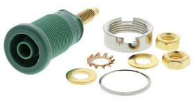 SOCKET 4MM, EB260G, GREEN